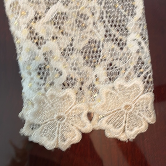 Vintage Denise Fashions Flapper wedding lace formal cream dress 6 - Picture 10 of 13